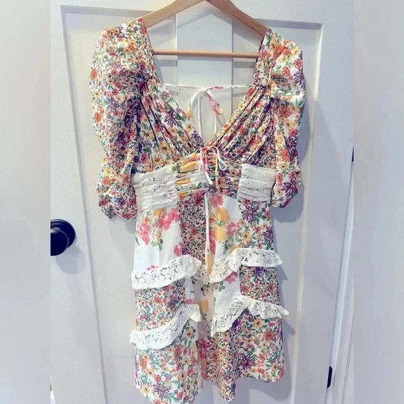 Rosalyn Floral Minidress For Love & Lemons - Picture 4 of 7